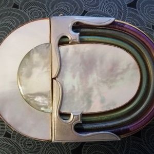 Vintage Langani Art Deco Mother of Pearl Brooch